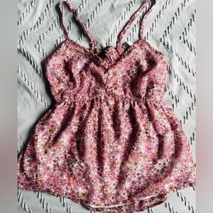Floral Pink Tank Top